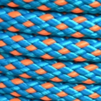 PPM touw 8 mm vlaggenblauw/oranje ruit